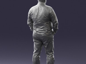 fat man shirt outside 0498 3D Модель