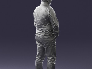 fat man shirt outside 0498 3D Модель