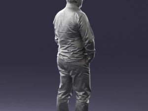 fat man shirt outside 0498 3D Model