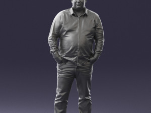 fat man shirt outside 0498 3D Модель