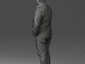 fat man shirt outside 0498 3D Модель