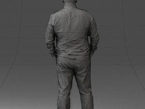 fat man shirt outside 0498 3D Модель