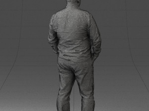 fat man shirt outside 0498 3D Модель