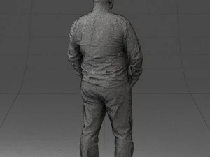 fat man shirt outside 0498 3D Model