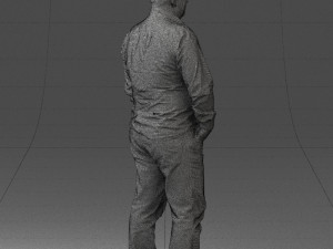 fat man shirt outside 0498 3D Модель