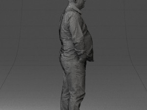 fat man shirt outside 0498 3D Модель
