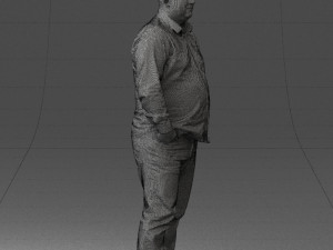fat man shirt outside 0498 3D Модель