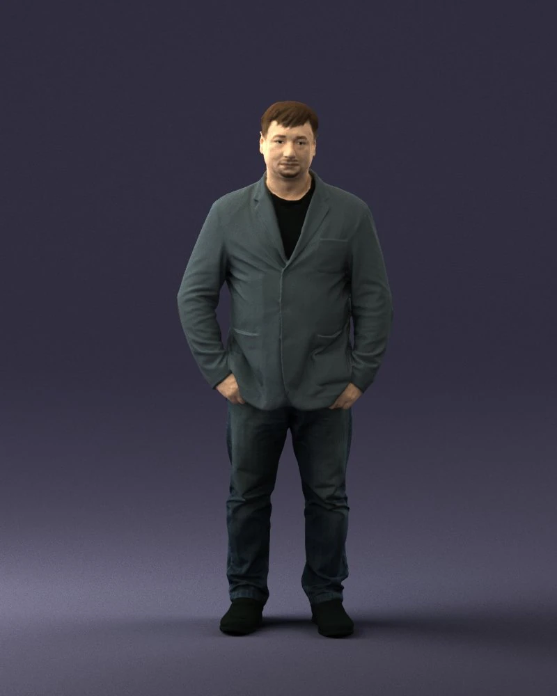 menwithshorthairjeans0497 3D Model .c4d .max .obj .3ds .fbx .stl .blend 