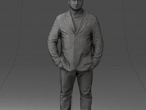 men with short hair jeans 0497 3d print ready Modelo de impresión 3D