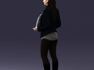 girl holding sign 0503 3d print ready 3D Print Model