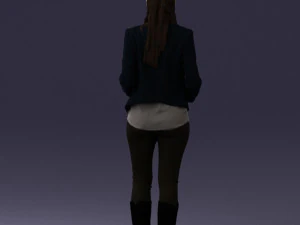 girl holding sign 0503 3d print ready 3D Print Model