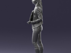 girl holding sign 0503 3d print ready 3D प्रिंट मॉडल
