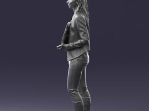 girl holding sign 0503 3d print ready 3D Print Model