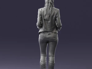 girl holding sign 0503 3d print ready 3D Print Model