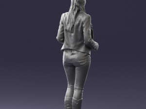 girl holding sign 0503 3d print ready 3D प्रिंट मॉडल