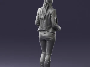 girl holding sign 0503 3d print ready 3D Print Model