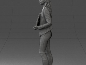 girl holding sign 0503 3d print ready 3D प्रिंट मॉडल