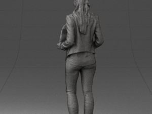 girl holding sign 0503 3d print ready 3D प्रिंट मॉडल