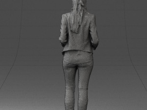 girl holding sign 0503 3d print ready 3D प्रिंट मॉडल