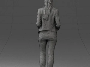 girl holding sign 0503 3d print ready 3D Print Model