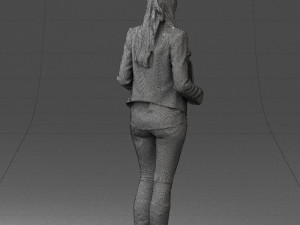 girl holding sign 0503 3d print ready 3D प्रिंट मॉडल