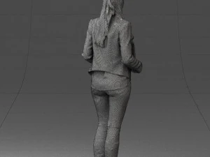 girl holding sign 0503 3d print ready 3D Print Model