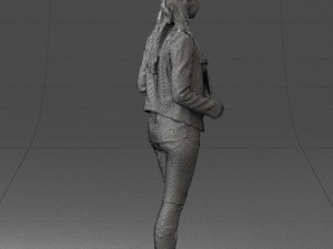 girl holding sign 0503 3d print ready 3D प्रिंट मॉडल