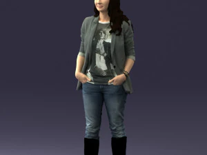 girl with long hair 0513 3D Model