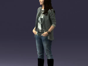 girl with long hair 0513 3D Model