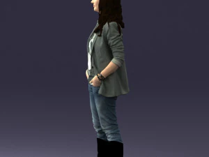 girl with long hair 0513 3D Model
