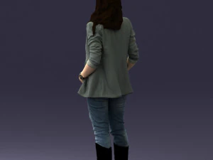 girl with long hair 0513 3D Model
