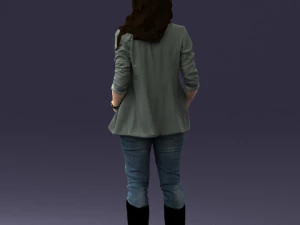 girl with long hair 0513 3D Model