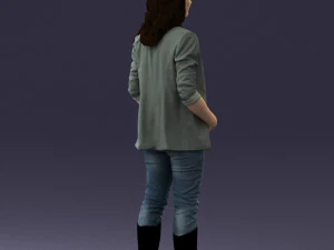 girl with long hair 0513 3D Model