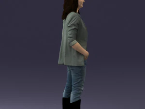 girl with long hair 0513 3D Model