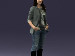 girl with long hair 0513 3D Model