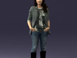 girl with long hair 0513 3D Model