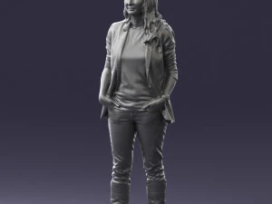 girl with long hair 0513 3D Model