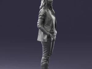 girl with long hair 0513 3D Model