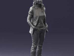 girl with long hair 0513 3D Model