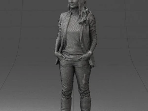 girl with long hair 0513 3D Model