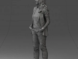 girl with long hair 0513 3D Model