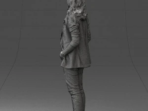 girl with long hair 0513 3D Model