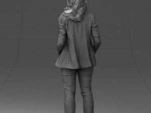 girl with long hair 0513 3D Model