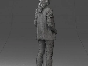girl with long hair 0513 3D Model