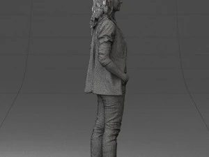 girl with long hair 0513 3D Model