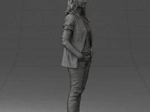 girl with long hair 0513 3D Model