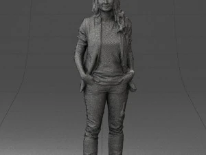 girl with long hair 0513 3D Model