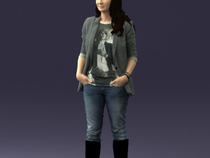 girl with long hair 0513 3d print ready 3D 打印模型