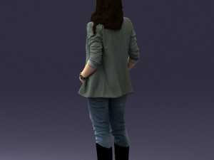 girl with long hair 0513 3d print ready 3D 打印模型