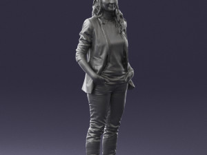 girl with long hair 0513 3d print ready 3D 打印模型